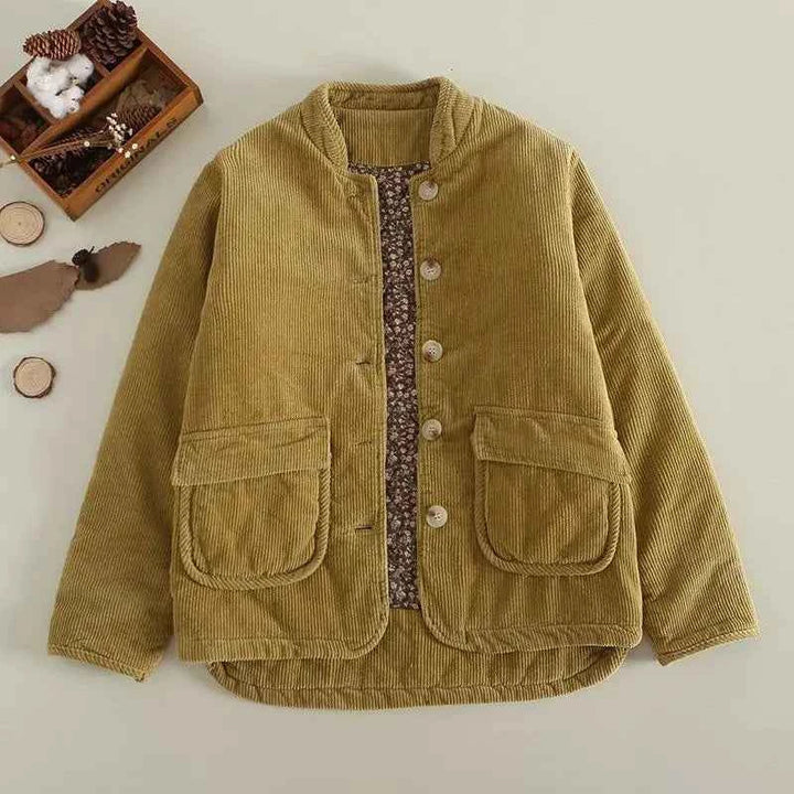 Women's Corduroy Jacket - Stylish and Comfortable Outerwear Yellow