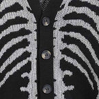 Men's Skeletal Knit Cardigan