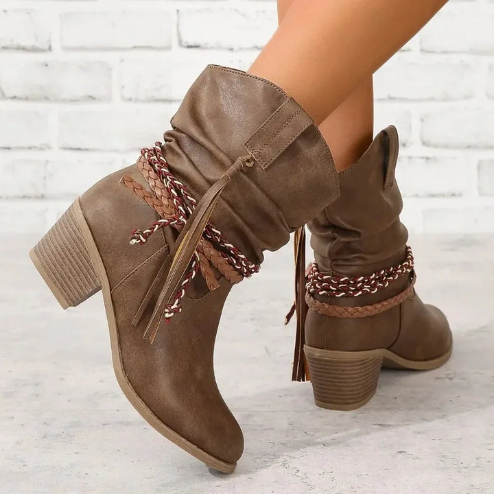 Women's Block Heel Western Style Boots