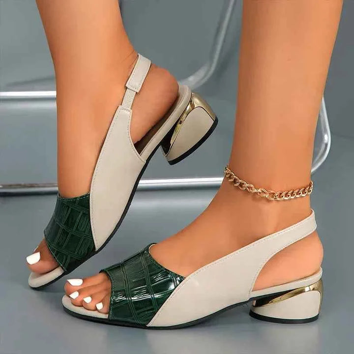 Melanie | Leather Comfort Sandals Green