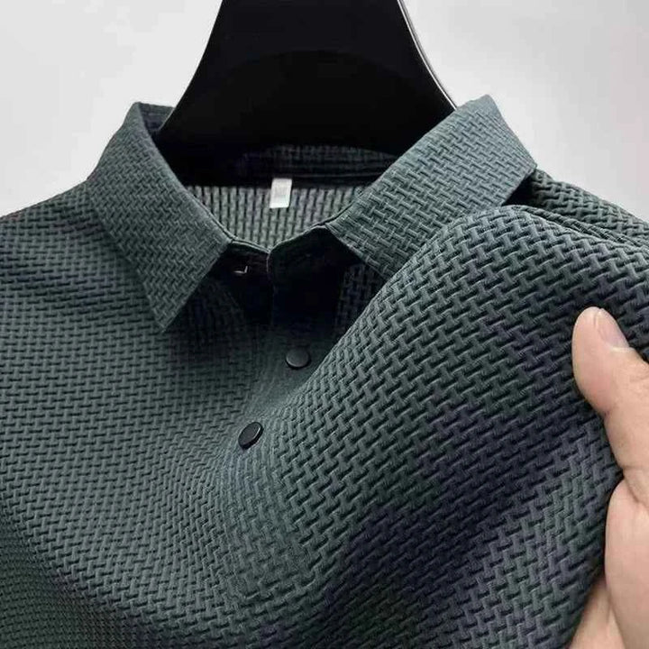 Men's Textured Polo Shirt
