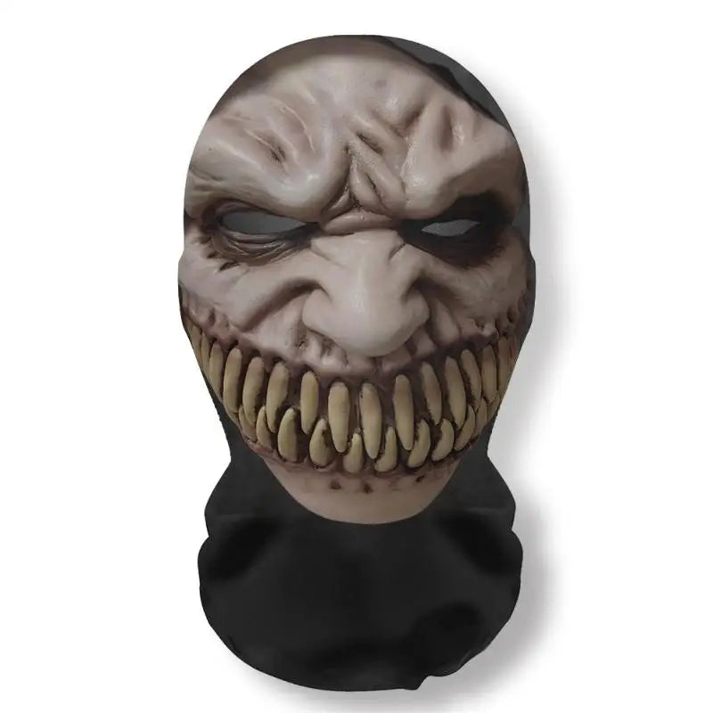 Halloween's 3D Ghost Face Mask, Stretch Mesh Full Skull Headgear