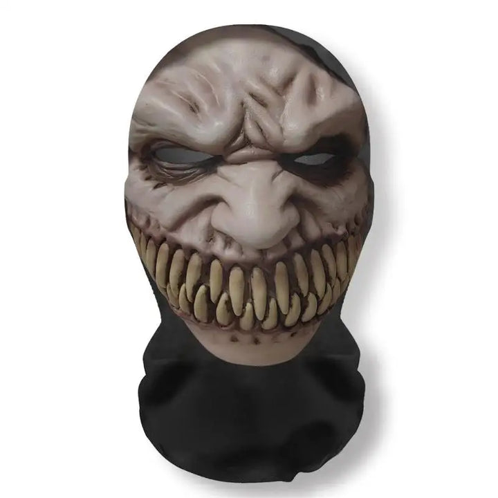 Halloween's 3D Ghost Face Mask, Stretch Mesh Full Skull Headgear
