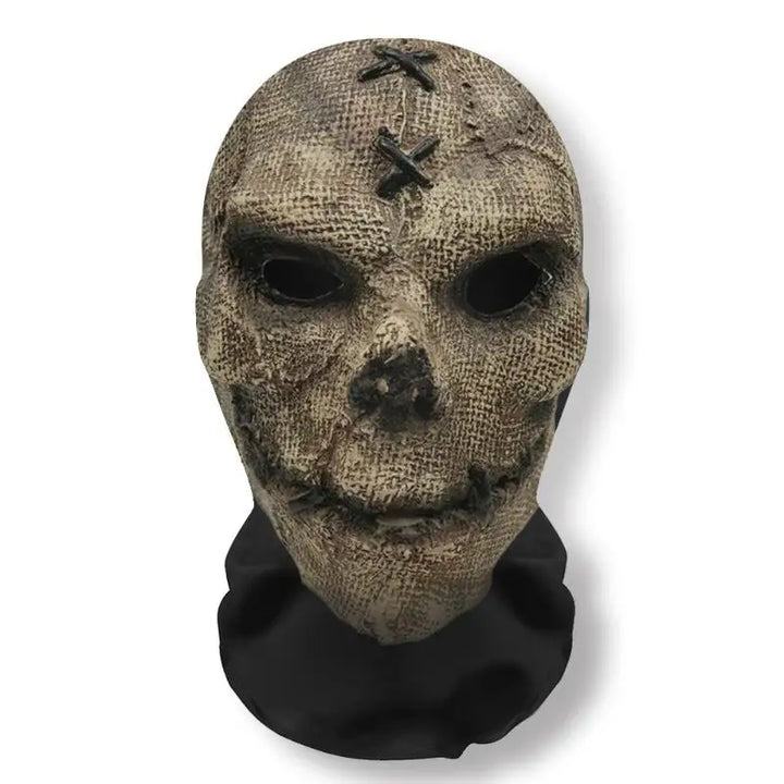 Halloween's 3D Ghost Face Mask, Stretch Mesh Full Skull Headgear