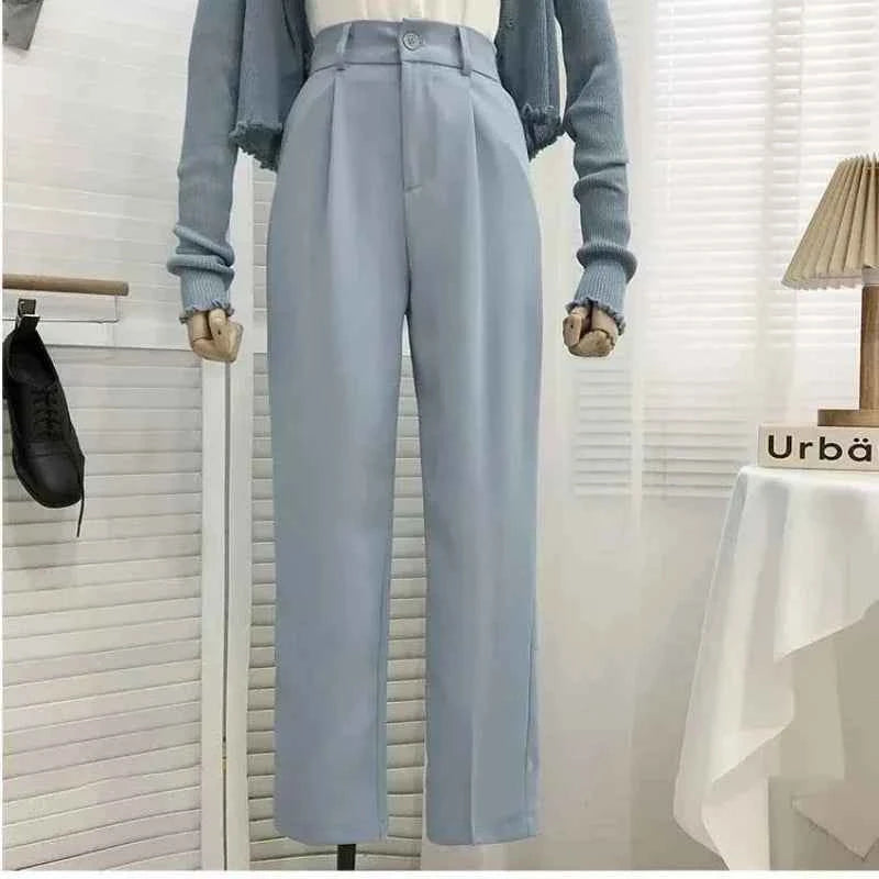 Women's High-Waist Pleated Trousers