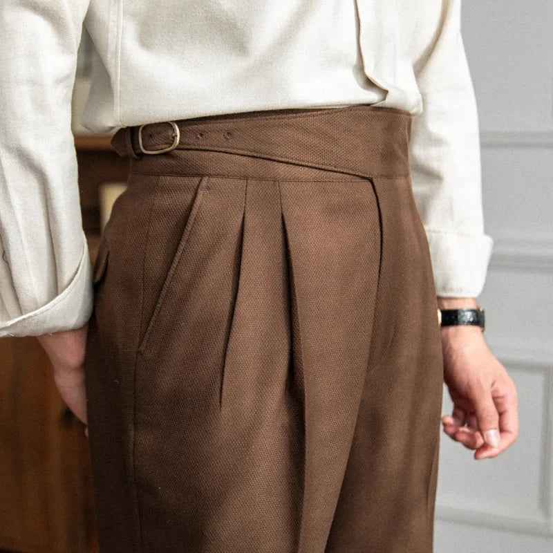 Men's Gurkha Trousers - Stylish & Comfortable Fit Coffee