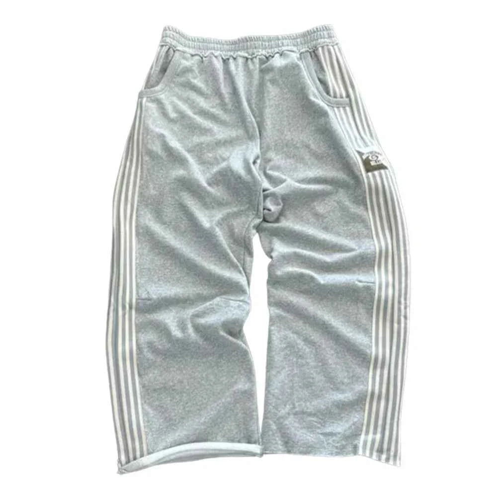 Y2K Retro Stripe Baggy Jogging Pants – Unisex Harajuku Streetwear