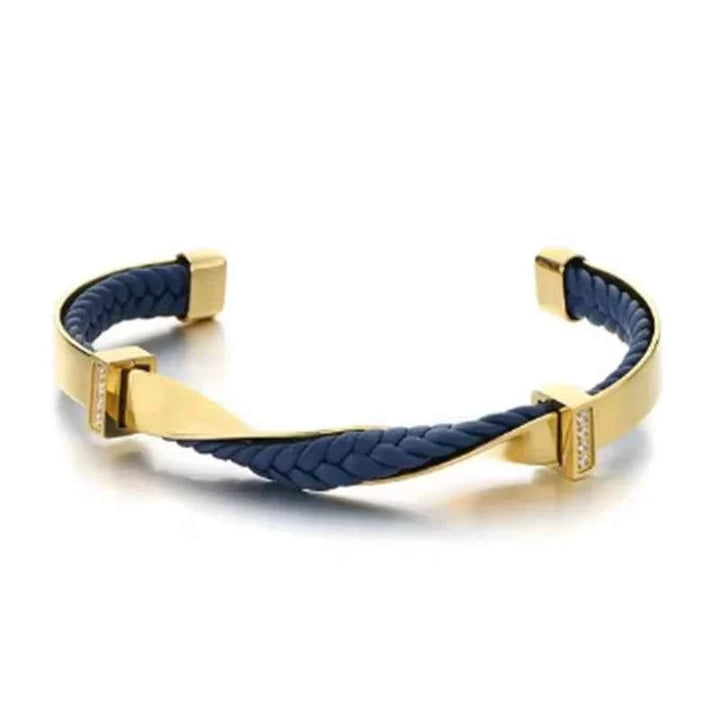 Helix Bracelet - Elegant Design for Everyday Wear Blue Gold