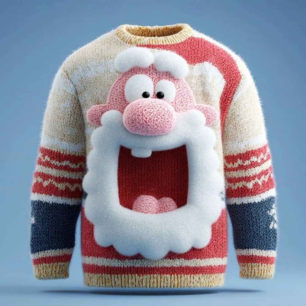 Cozy Knitted Ugly Christmas Sweater for Men - Crew Neck MYWYS00032