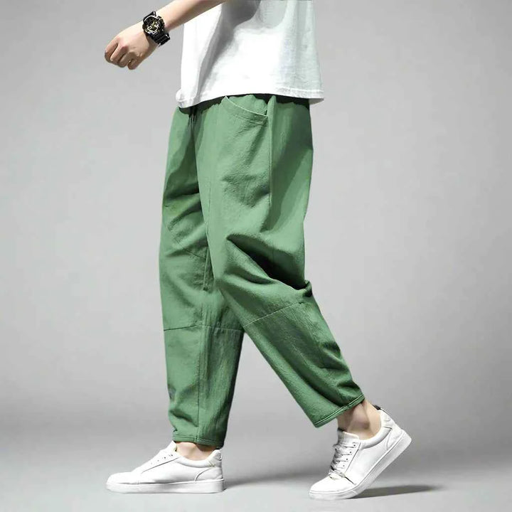 Men's Ankle-Length Pants - Stylish & Comfortable Green
