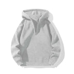 Men's Oversized Half-Zip Hoodie Grey
