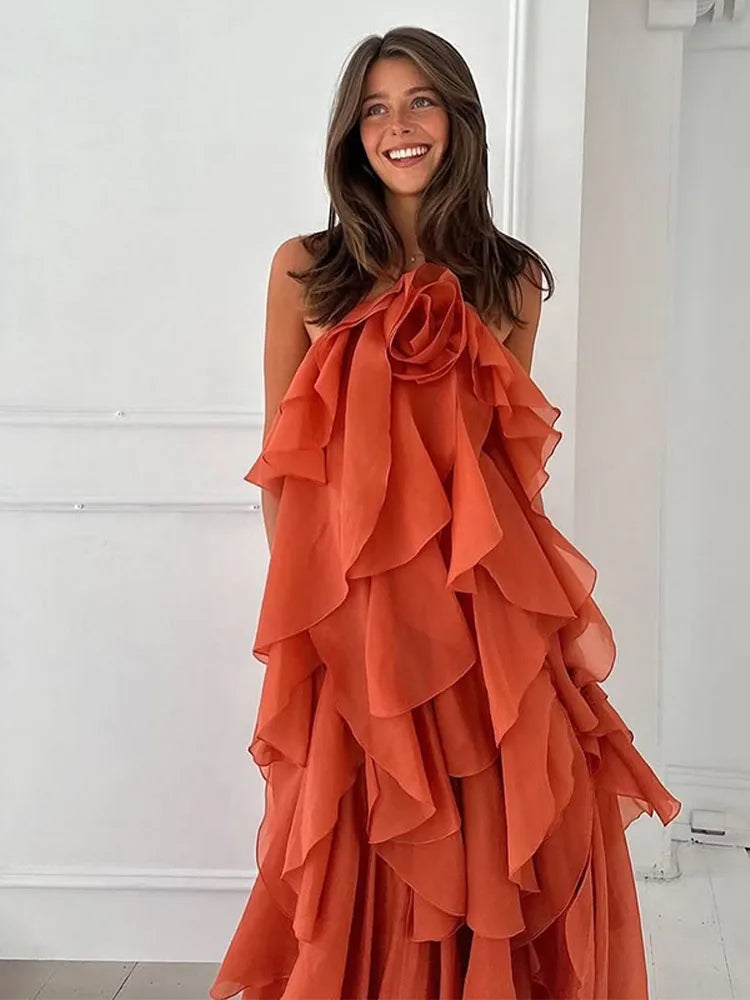 Cataleya | Women's Layered Ruffle Maxi Dress