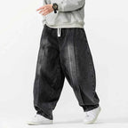 Men's Baggy Barrel Jeans Black