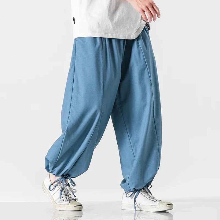 Men's Lightweight Cotton-Linen Parachute Pants