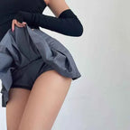 Women's High-Waist Pleated Mini Skirt