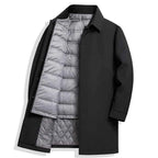Men's 2-in-1 Duck Down Trench Coat Black