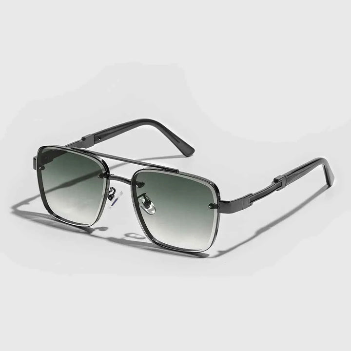 Stylish Double Bridge Sunglasses for Trendy Looks Smoke Green