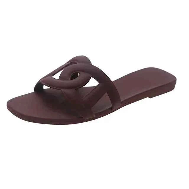 Candy Coloured Flat Slides Wine