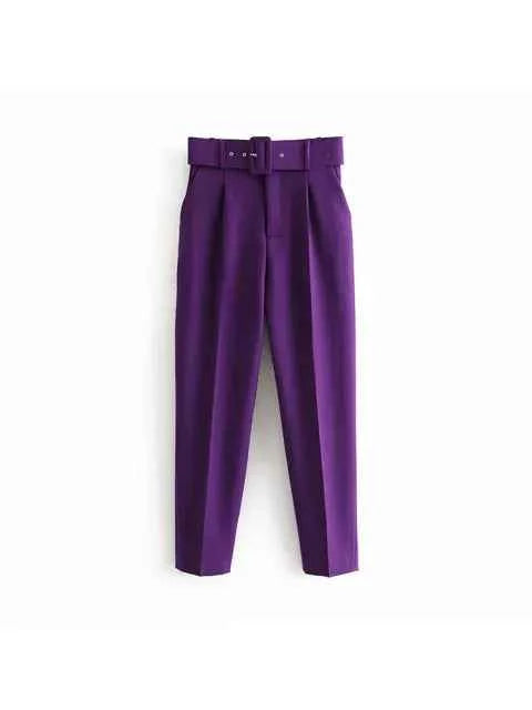Women's Tailored Blazer and High Waist Trouser Suit Set