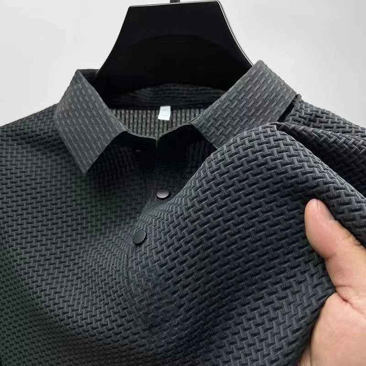 Men's Textured Polo Shirt