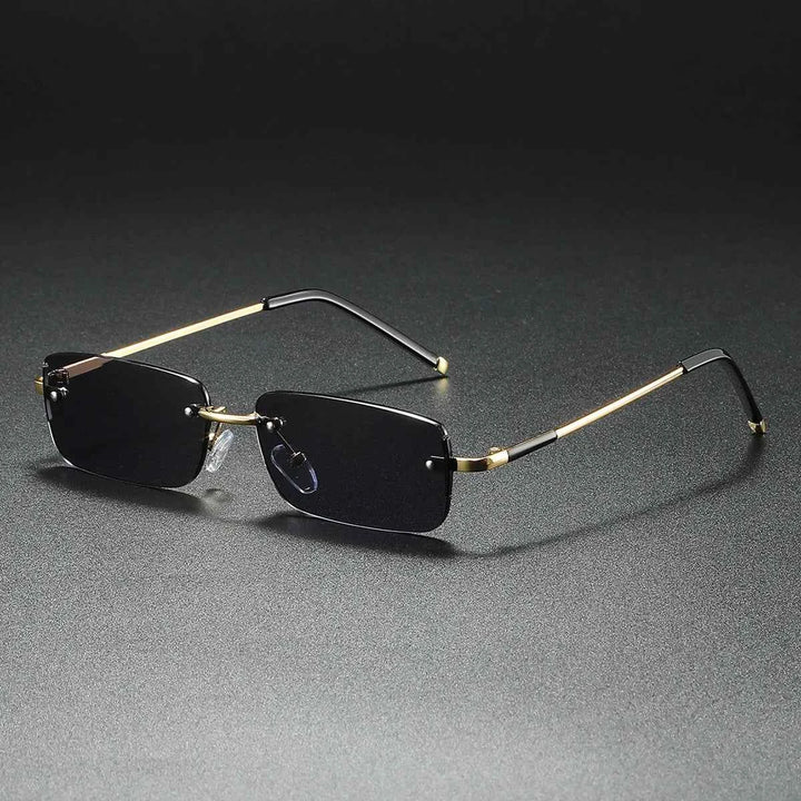 Stylish Rimless Sunglasses for a Modern Look Phantom Black