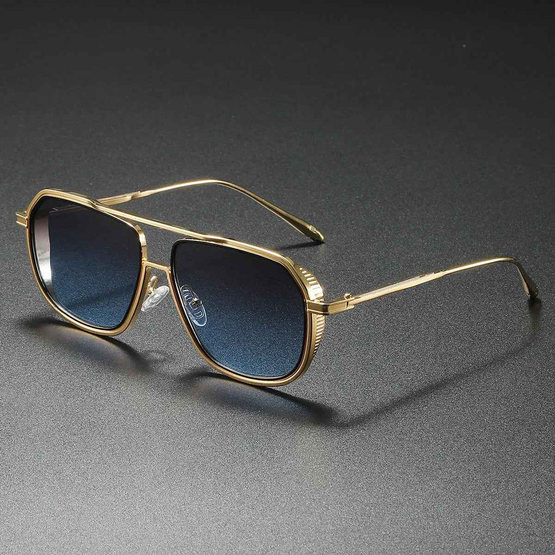Stylish Designer-Inspired Sunglasses Gold & Blue