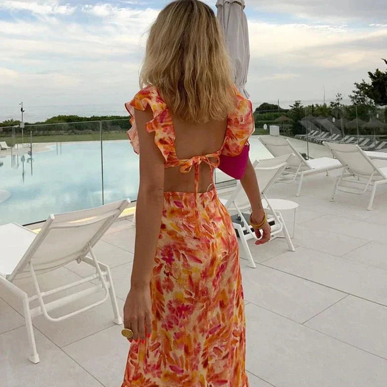 Juliette | Women's Summer Dress with Print and Ruffles