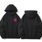 Men and Women 'Ride or Die' Cotton Hoodie Black2