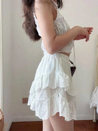 Women's Ruffled Embroidered Skirt