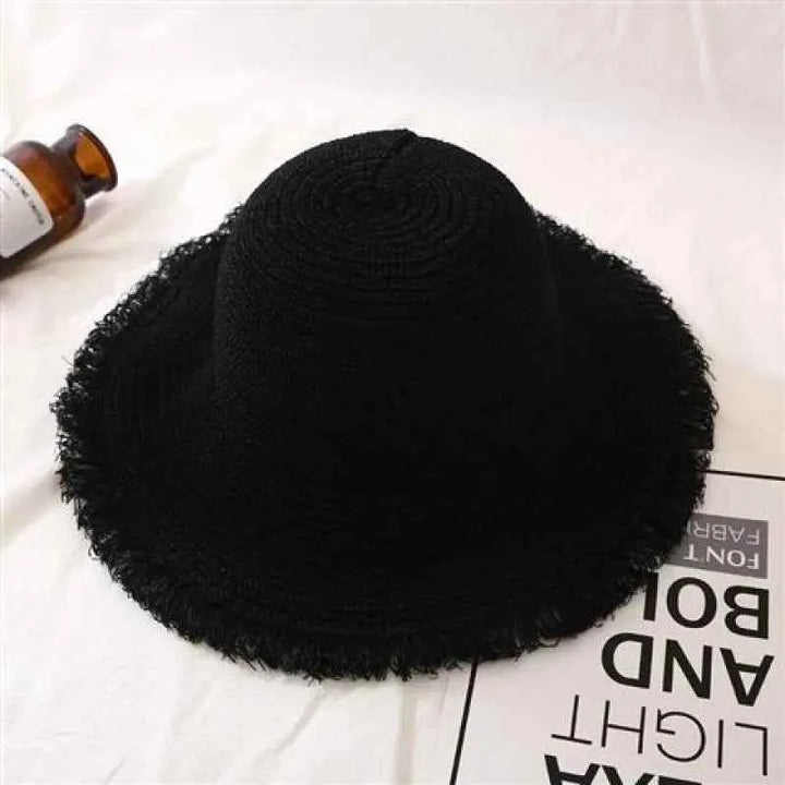 Trendy Fringe Bucket Hat for Stylish Looks Black