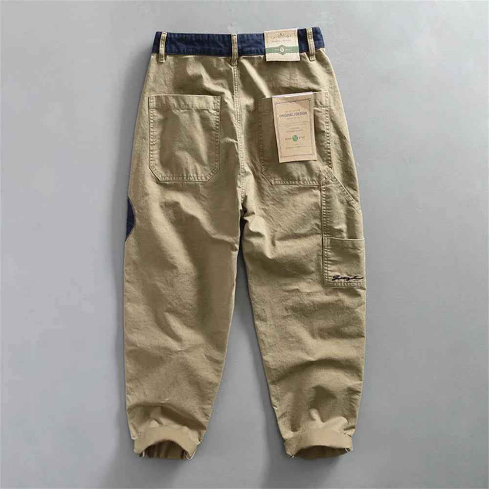 Men's Spliced Utility Cargo Pants