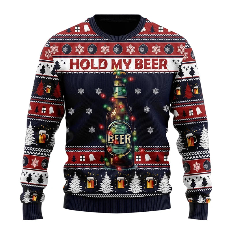 Julesweater til kvinder og mænd - afslappet hiphop-pullover