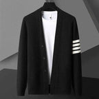 Men's Knit Cardigan - Stylish and Comfortable Layering Option Black