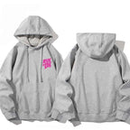 Men and Women 'Ride or Die' Cotton Hoodie Gray