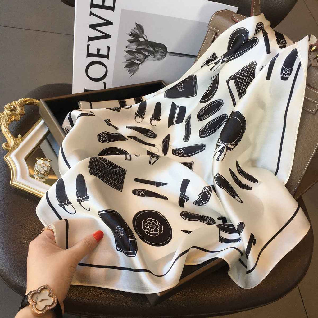 Women's Silk Patterned Scarf - Lyon Design