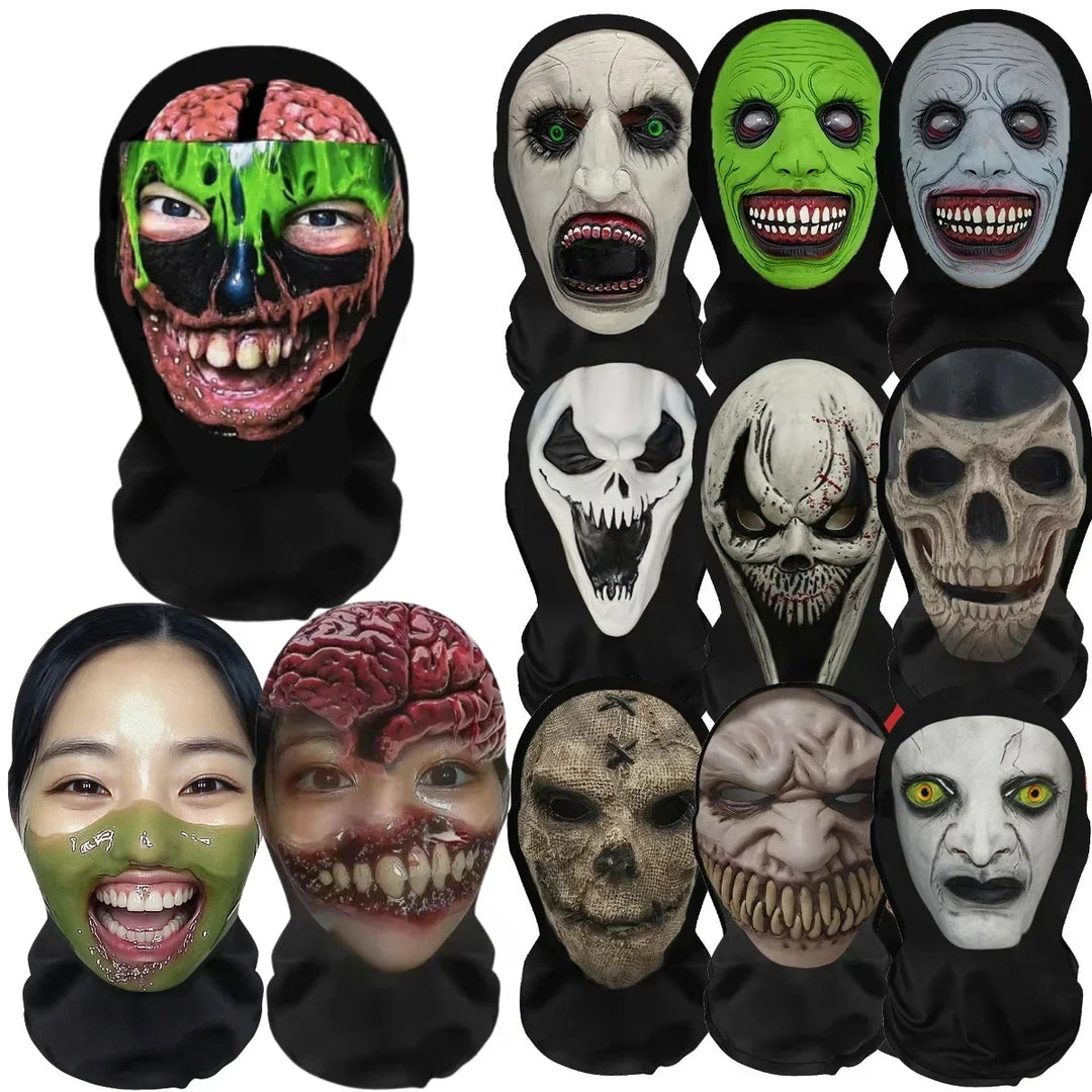 Halloween's Fun Cosplay Wig and Mask, Creative Headwear Props