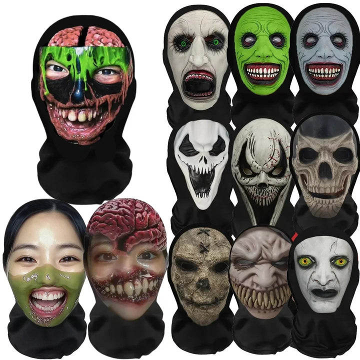 Halloween's Fun Cosplay Wig and Mask, Creative Headwear Props