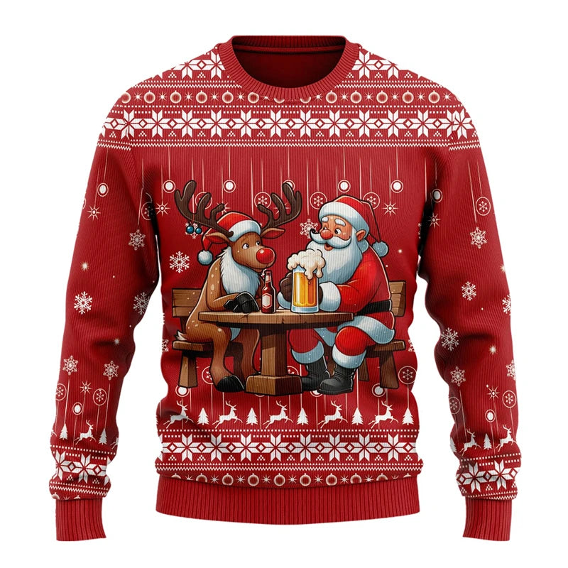 Julesweater til kvinder og mænd - afslappet hiphop-pullover