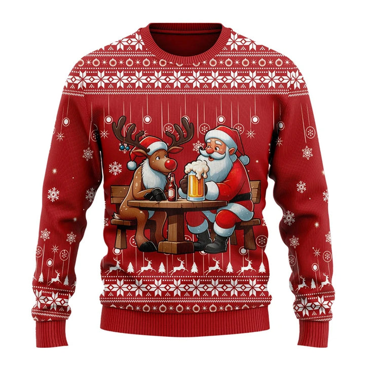 Julesweater til kvinder og mænd - afslappet hiphop-pullover