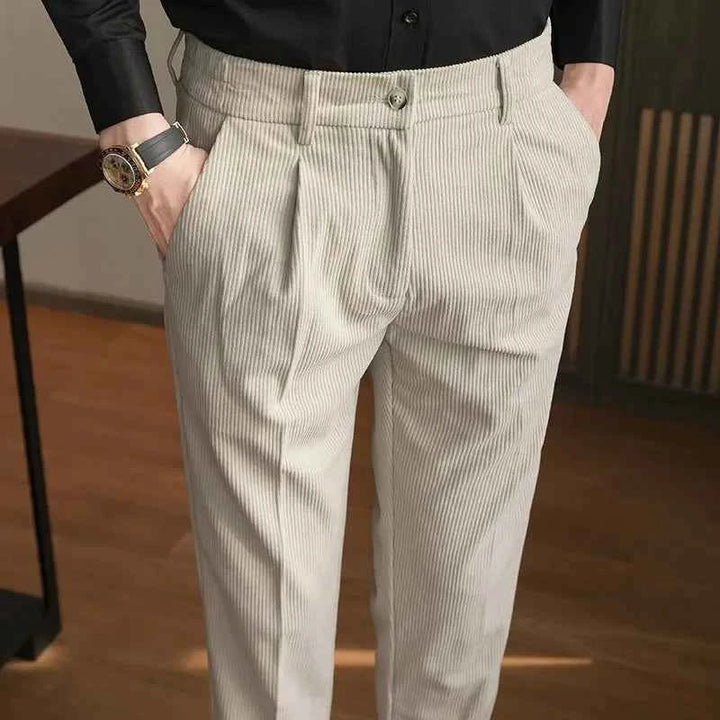 Men's Corduroy Straight Leg Pants Khaki