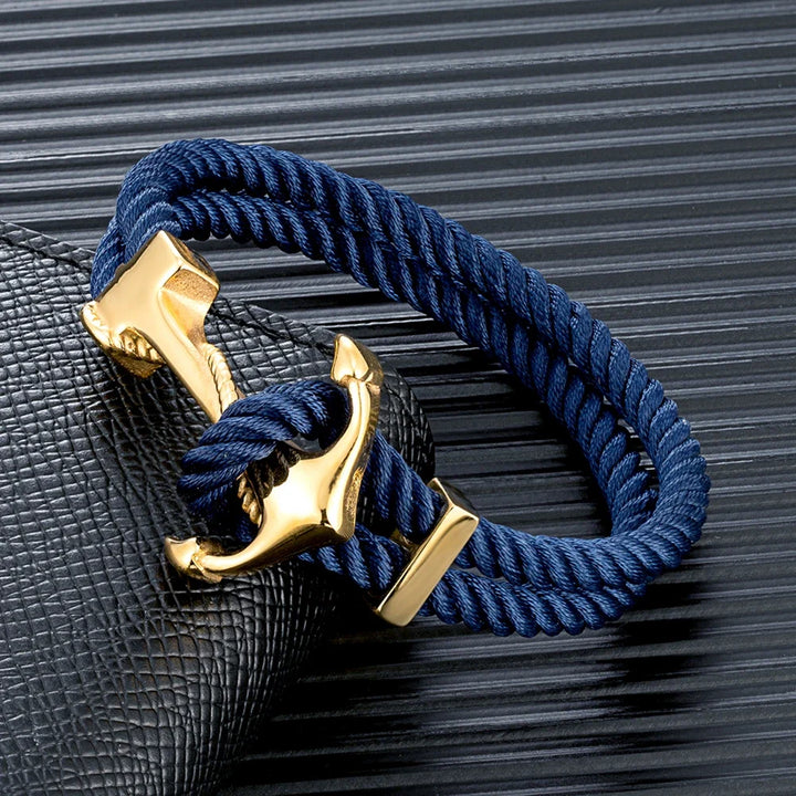 Durable Anchor Rope Bracelet Navy Blue