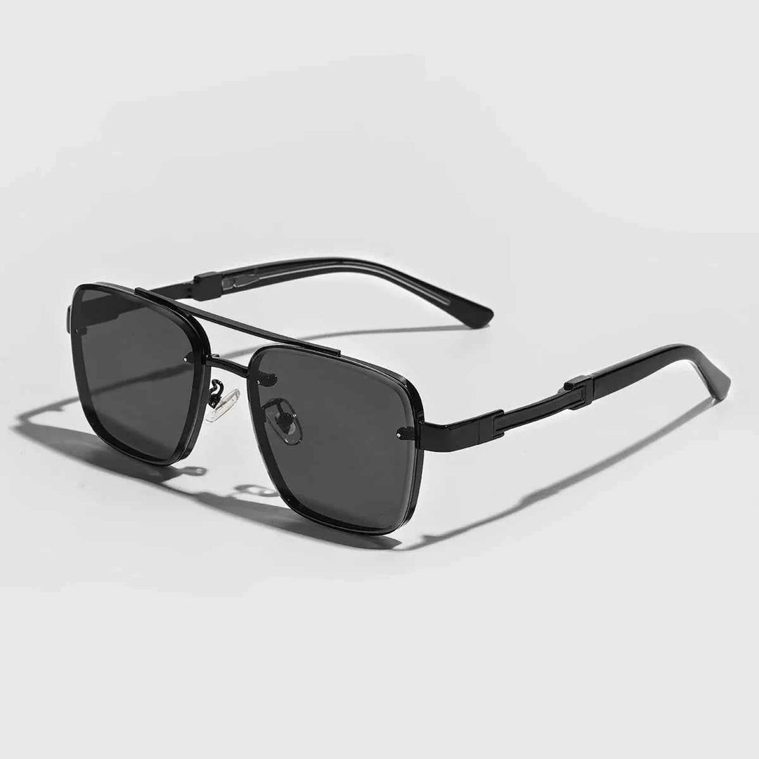 Stylish Double Bridge Sunglasses for Trendy Looks Black