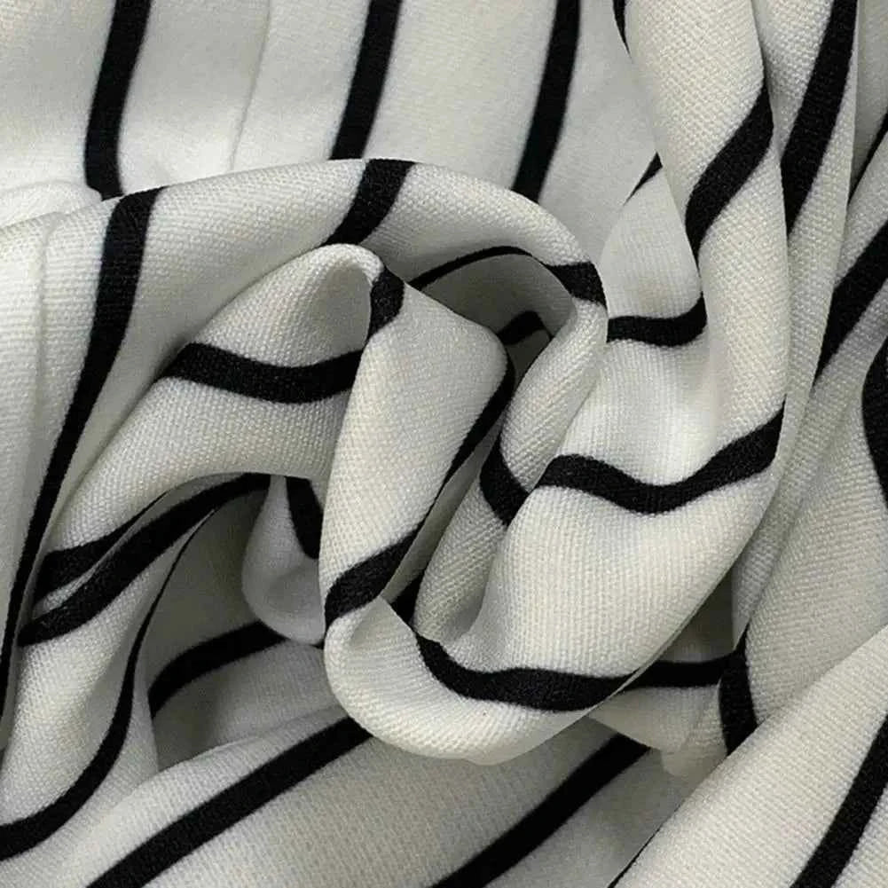 Women's Striped Oversized Blazer and High Waist Shorts Set – Elegant Style