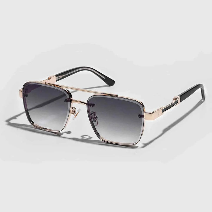 Stylish Double Bridge Sunglasses for Trendy Looks Smoke Gray