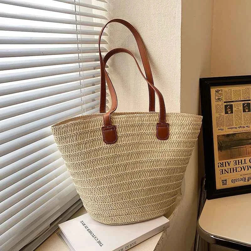 Women's Large Tote Bag with Durable Handles | Spacious Design Beige 23x14x29cm