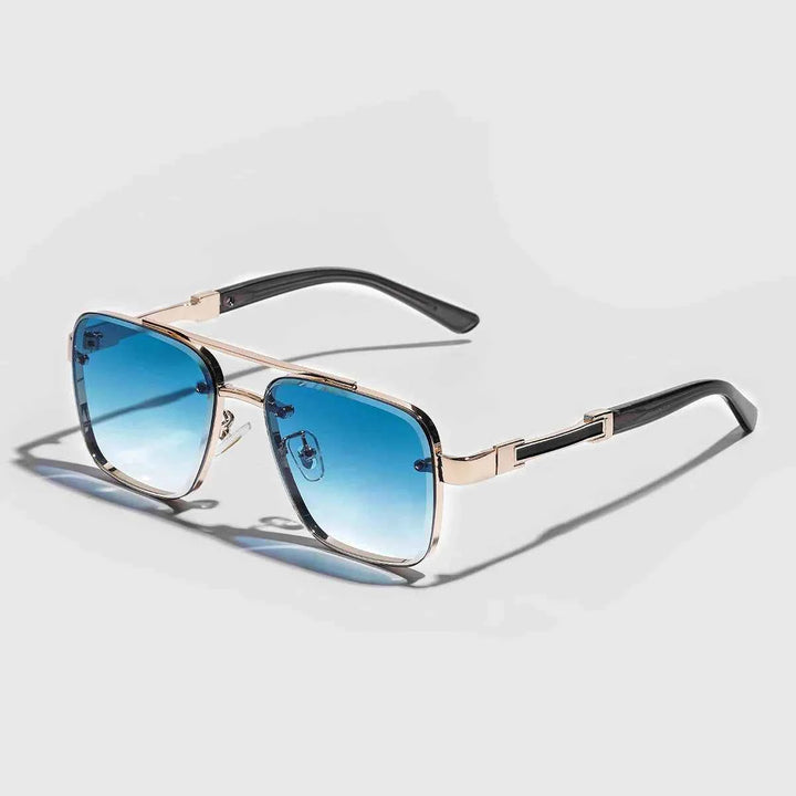 Stylish Double Bridge Sunglasses for Trendy Looks Blue