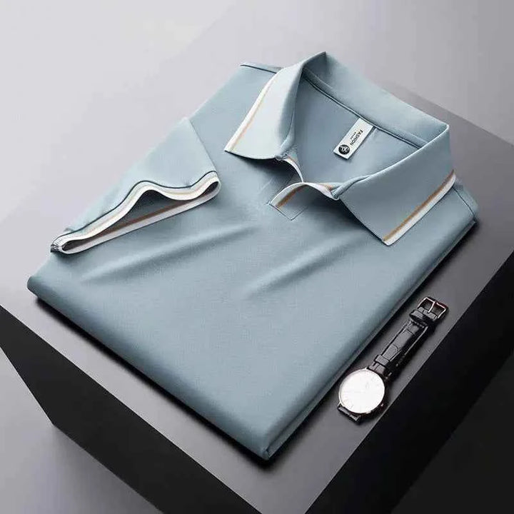 Men's Pique Polo Shirt - Stylish and Comfortable Cyan Blue