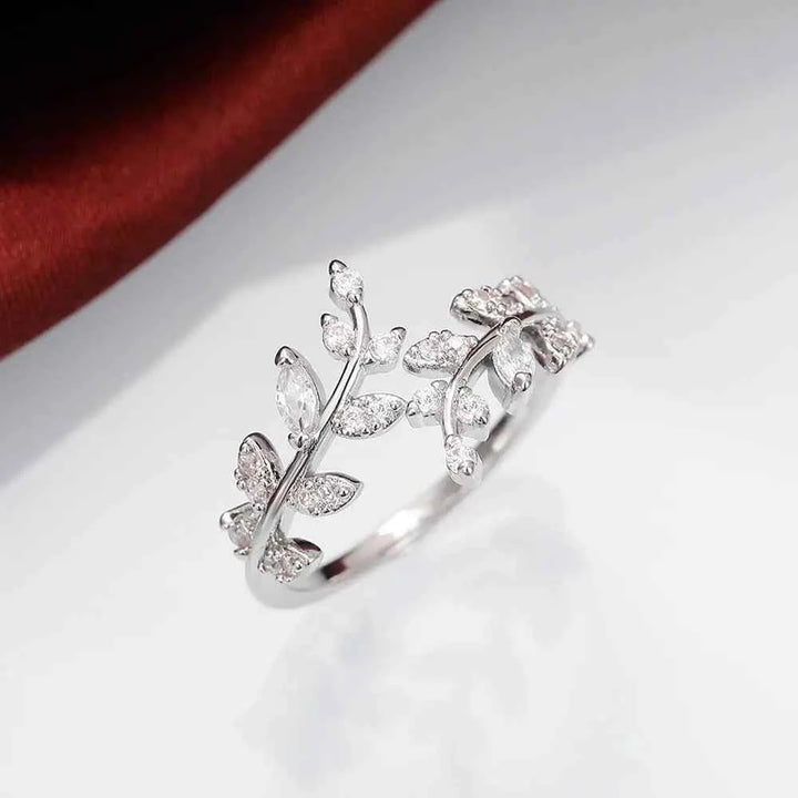 Adjustable Eden Leaf Ring