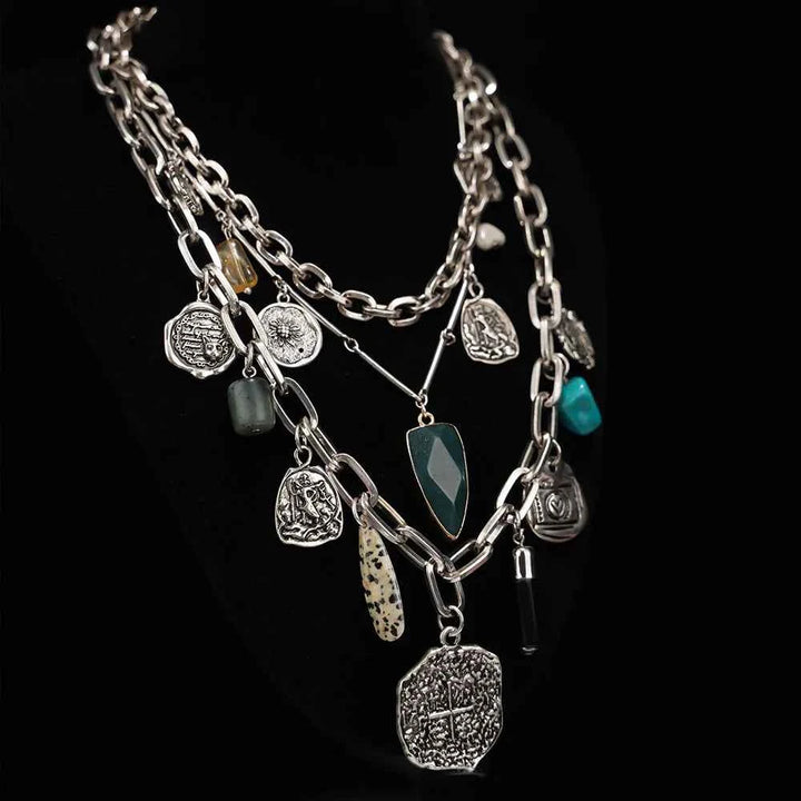 Layered Charm Necklace for Stylish Elegance