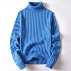 Men's Turtleneck Sweater - Cozy and Stylish Knitwear Blue
